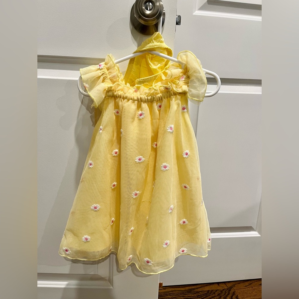 Cat & Jack Tulle Dress 18M - Yellow - almost new